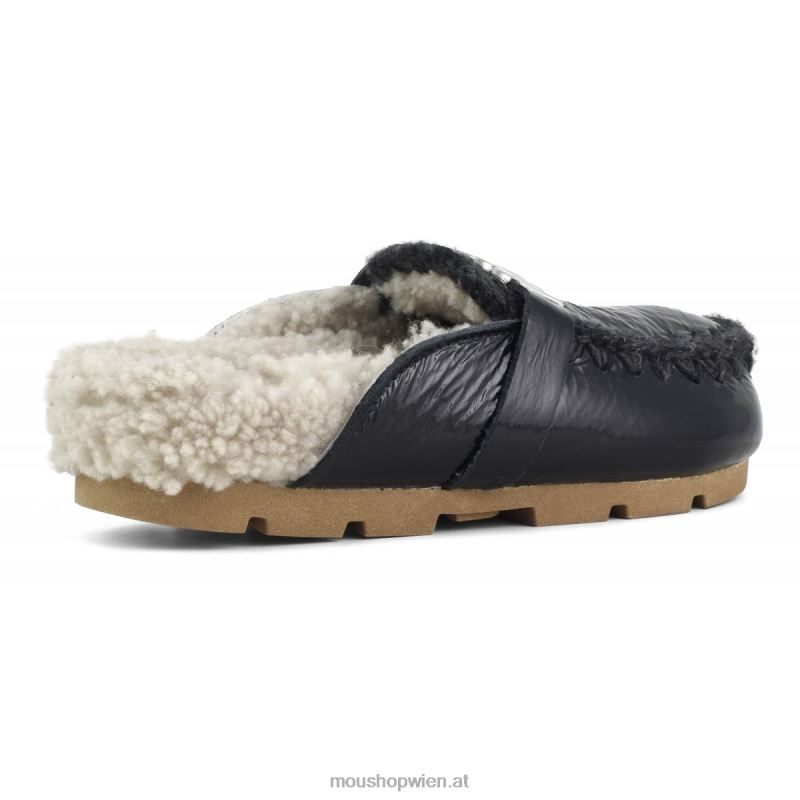 Frauen Winter-Biorutsche Mou P660X423 Lackschwarz