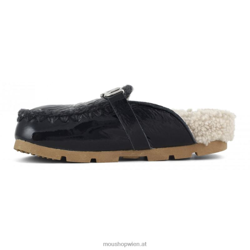 Frauen Winter-Biorutsche Mou P660X423 Lackschwarz