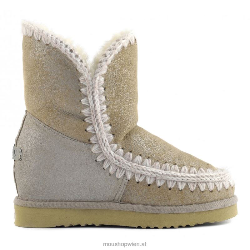 Frauen Eskimo-Innenkeil kurz Mou P660X538 Steinmetallic