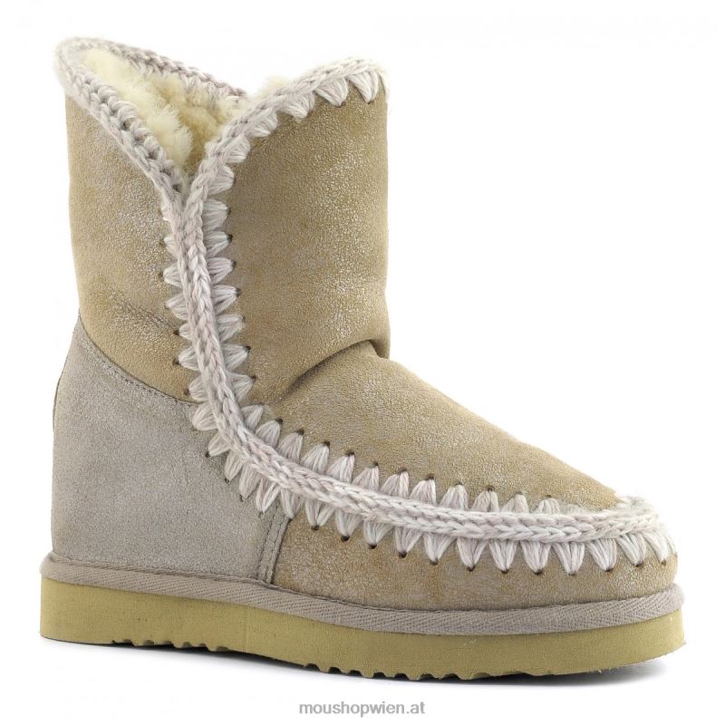 Frauen Eskimo-Innenkeil kurz Mou P660X538 Steinmetallic