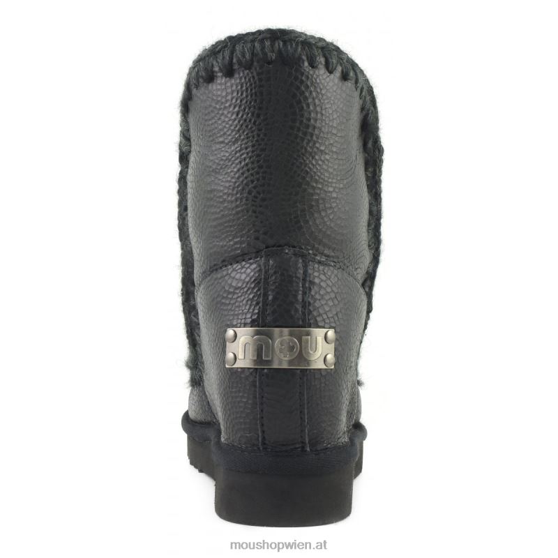 Frauen Eskimo-Innenkeil kurz Mou P660X541 geprägtes Spiralschwarz