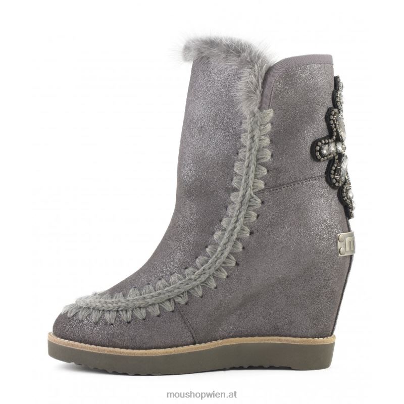 Frauen Französischer Zehenkeil-Rückenaufnäher mit Kreuz Mou P660X576 Staubeisen