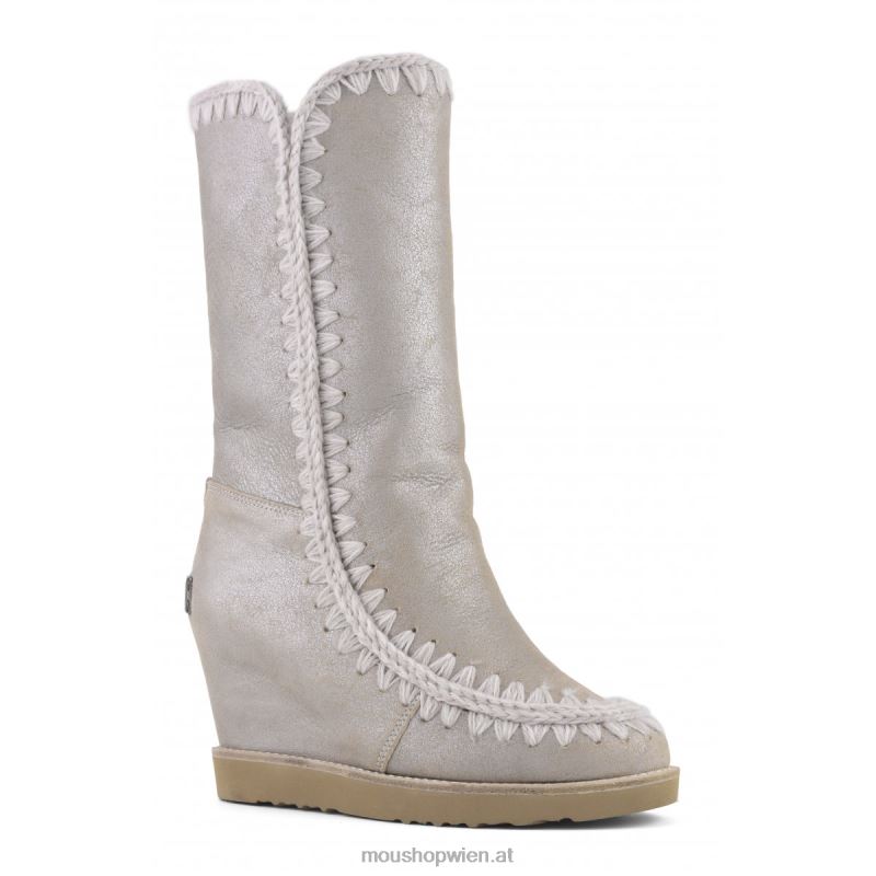 Frauen Französischer Zehenkeil hoch Mou P660X578 Steinmetallic