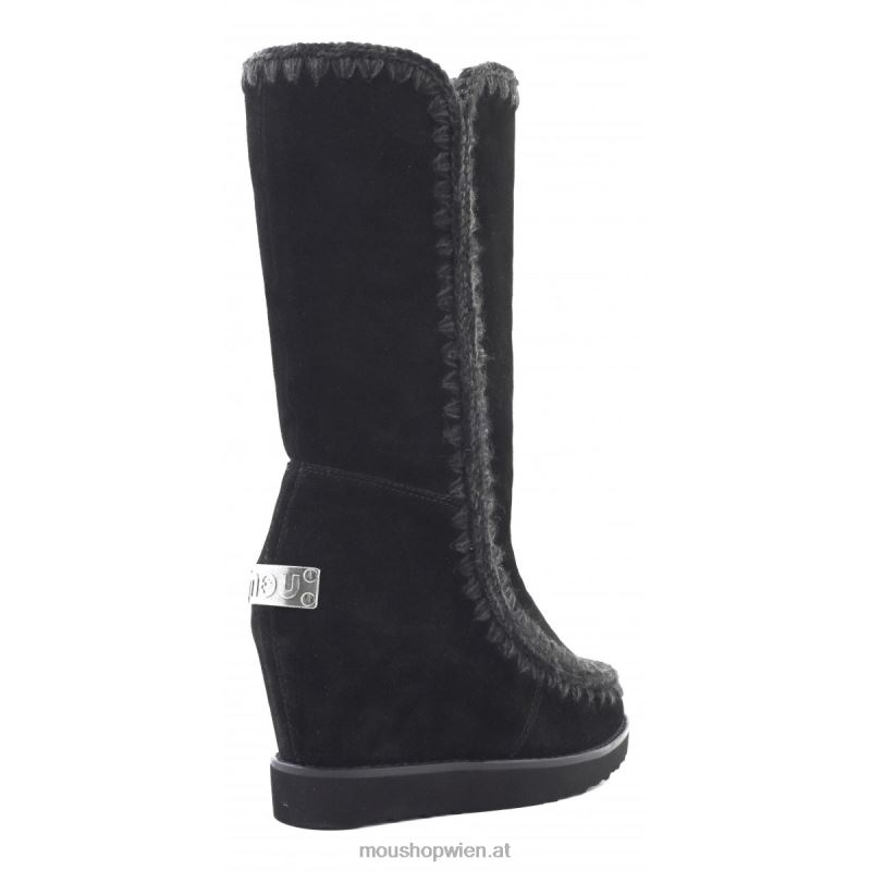 Frauen Französischer Zehenkeil hoch Mou P660X582 Schwarz