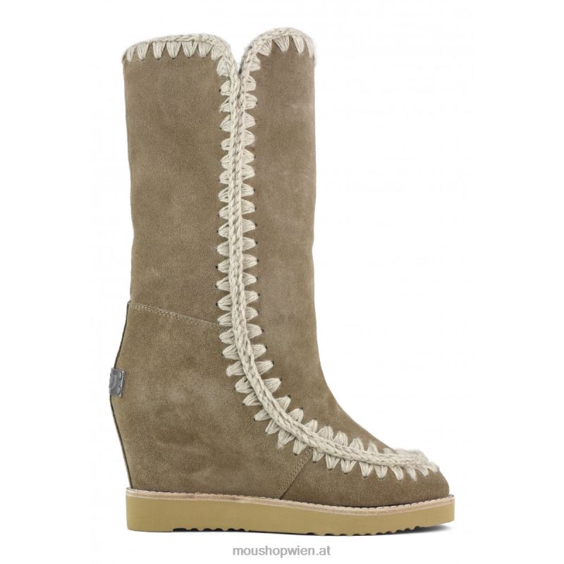 Frauen Französischer Zehenkeil hoch Mou P660X584 Elefantengrau