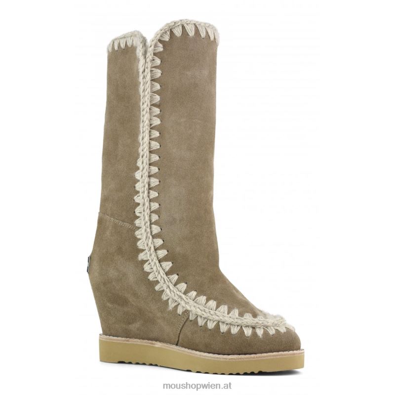 Frauen Französischer Zehenkeil hoch Mou P660X584 Elefantengrau