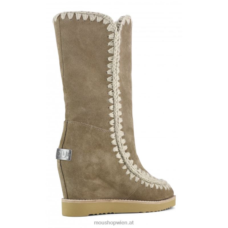 Frauen Französischer Zehenkeil hoch Mou P660X584 Elefantengrau