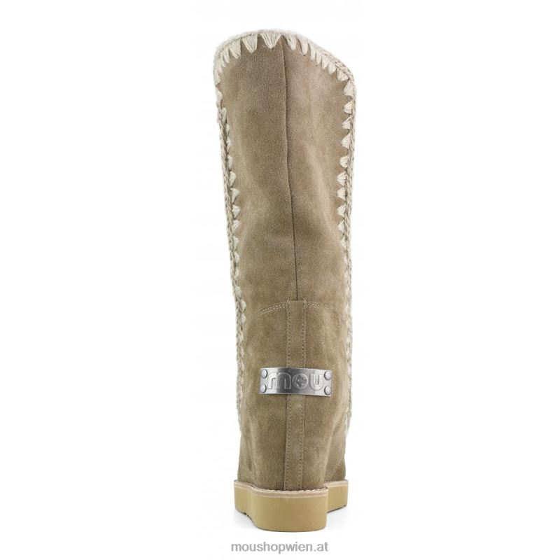 Frauen Französischer Zehenkeil hoch Mou P660X584 Elefantengrau