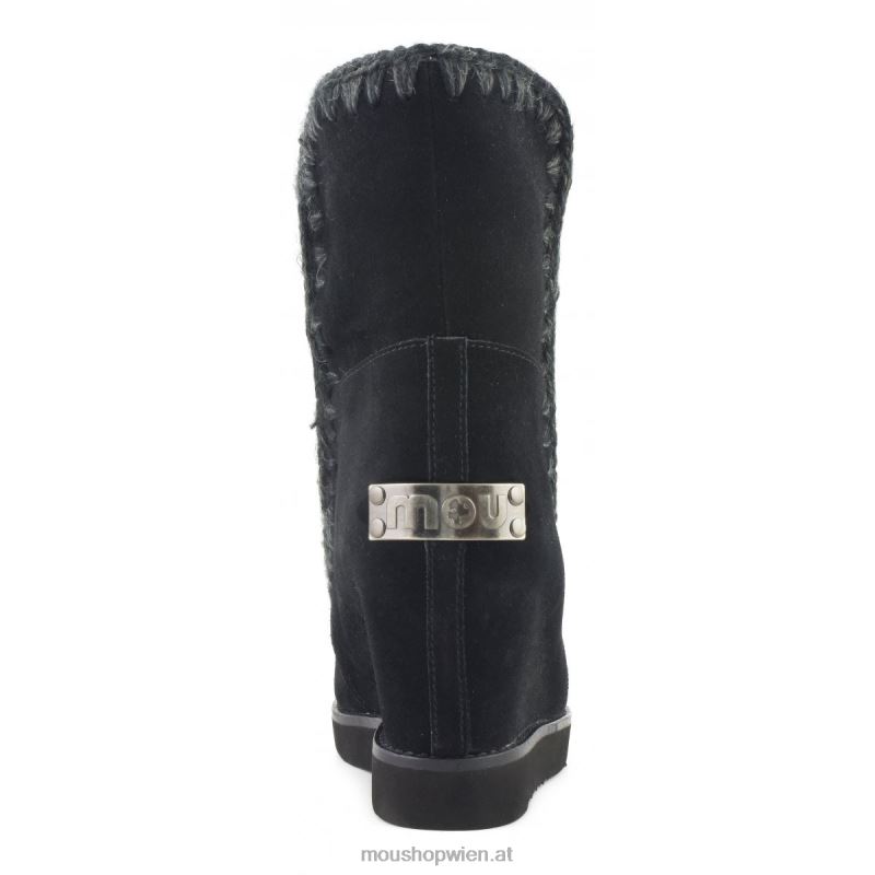 Frauen French Toe Wedge Short Mou P660X571 Schwarz