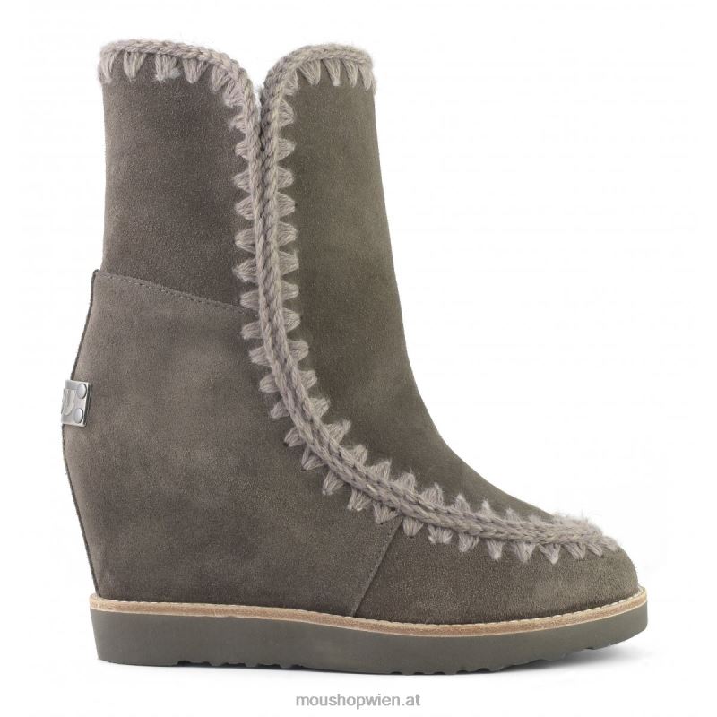 Frauen French Toe Wedge Short Mou P660X572 Holzkohle