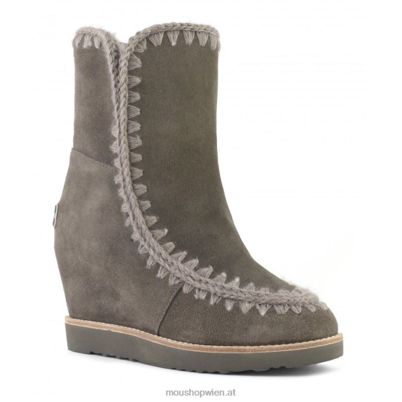 Frauen French Toe Wedge Short Mou P660X572 Holzkohle