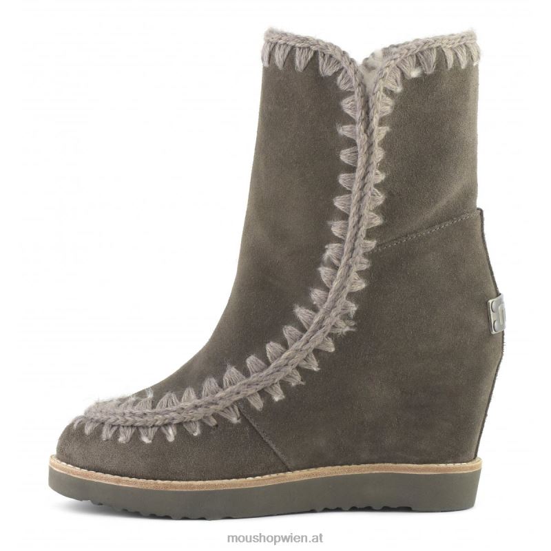 Frauen French Toe Wedge Short Mou P660X572 Holzkohle