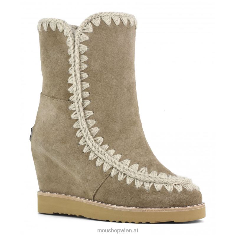 Frauen French Toe Wedge Short Mou P660X574 Elefantengrau