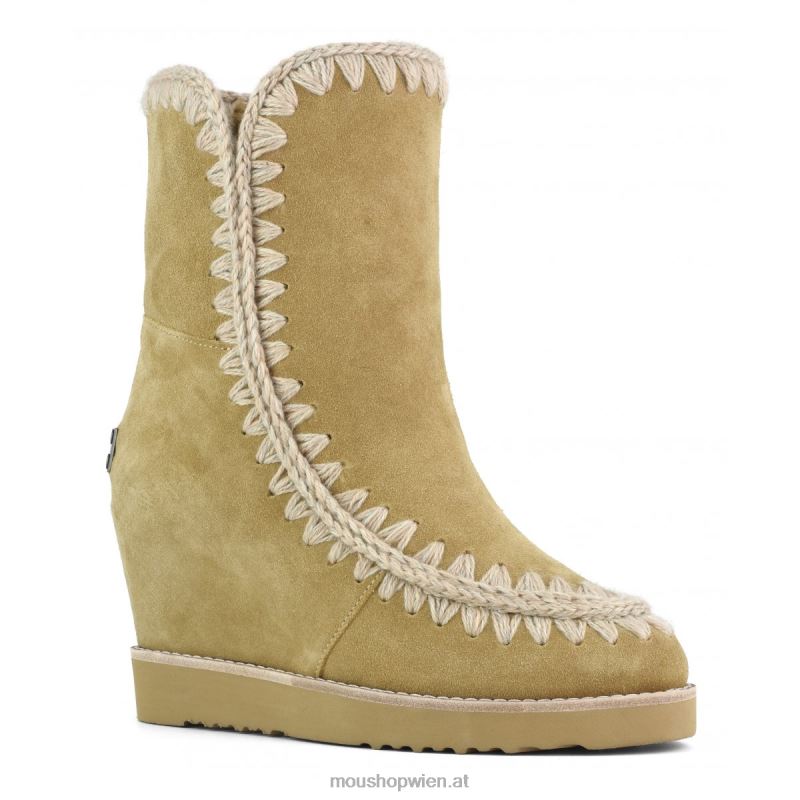 Frauen French Toe Wedge Short Mou P660X575 Tabak