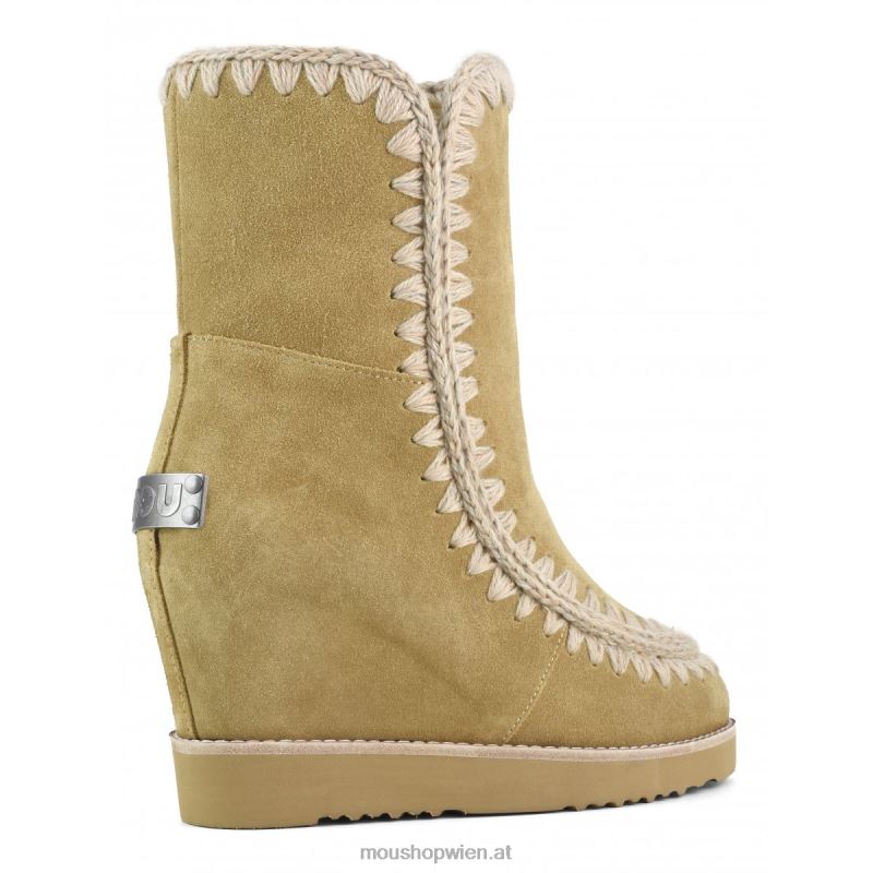 Frauen French Toe Wedge Short Mou P660X575 Tabak