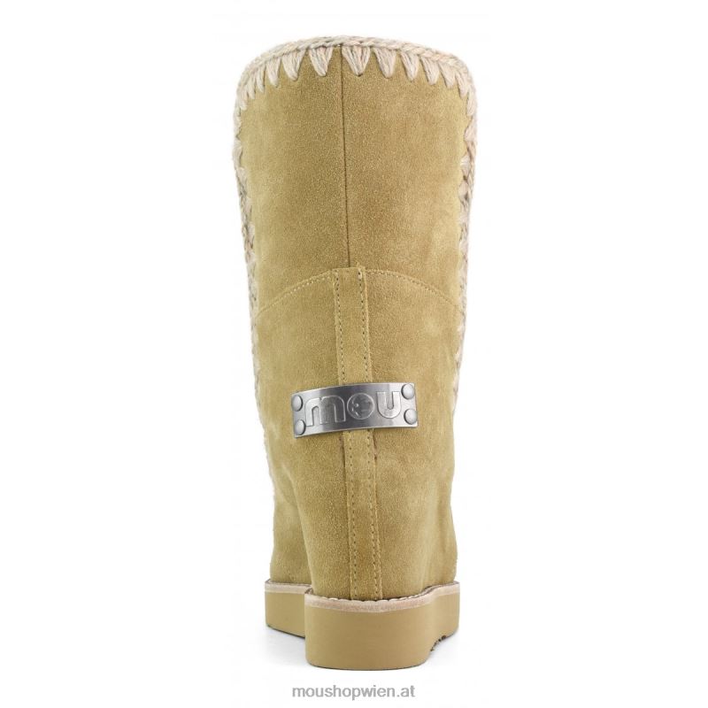 Frauen French Toe Wedge Short Mou P660X575 Tabak