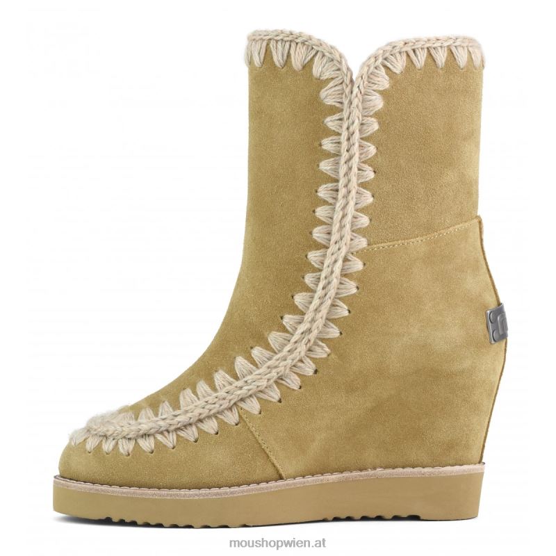 Frauen French Toe Wedge Short Mou P660X575 Tabak