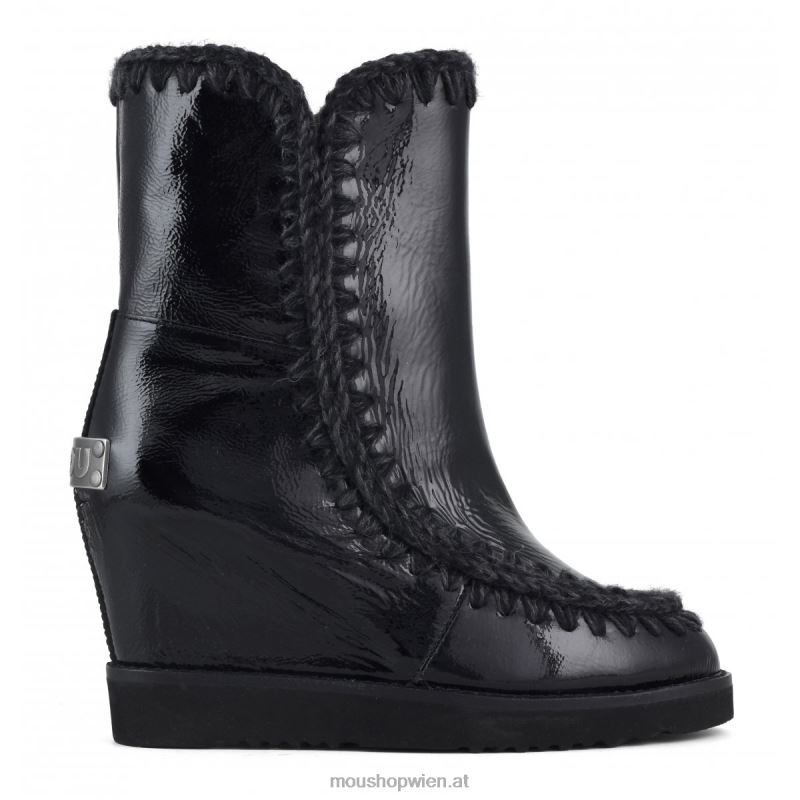 Frauen French Toe Wedge Short Mou P660X577 Lackschwarz