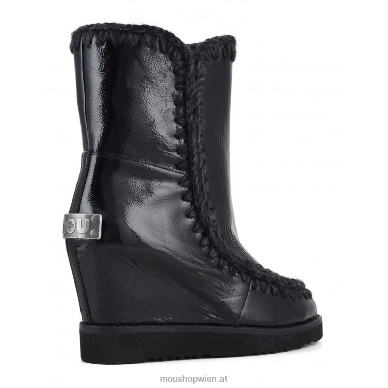 Frauen French Toe Wedge Short Mou P660X577 Lackschwarz