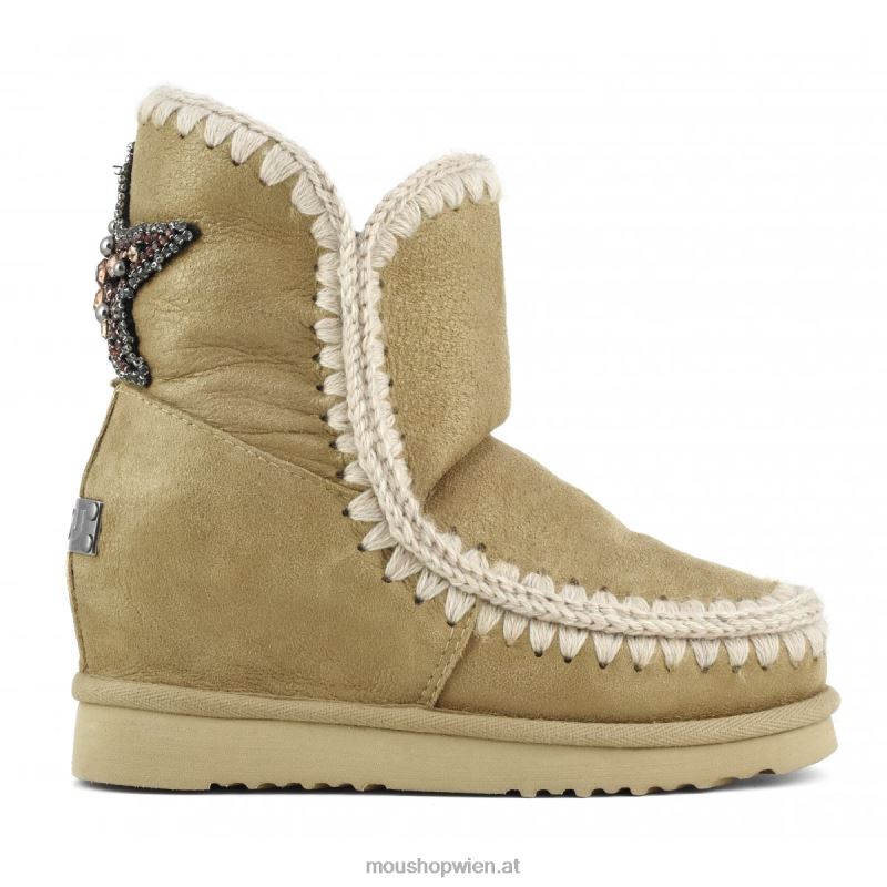 Frauen Innenkeil mit Sternaufnäher hinten Mou P660X545 Staubtabak