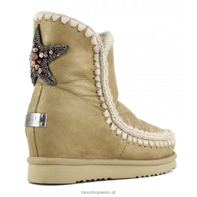 Frauen Innenkeil mit Sternaufnäher hinten Mou P660X545 Staubtabak