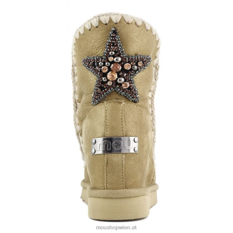 Frauen Innenkeil mit Sternaufnäher hinten Mou P660X545 Staubtabak