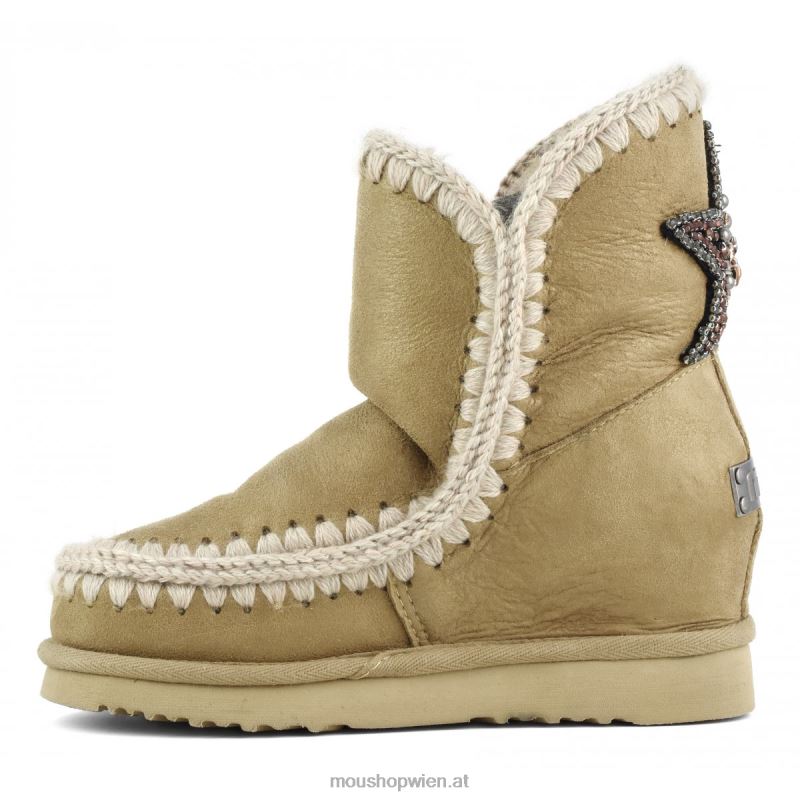 Frauen Innenkeil mit Sternaufnäher hinten Mou P660X545 Staubtabak