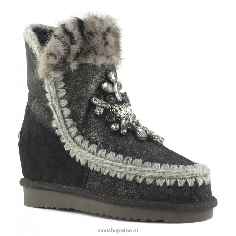 Frauen Innerer Keil-Herz-Patch Mou P660X546 Staubschwarz