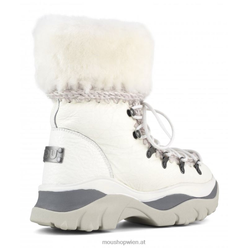 Frauen Eskimo Mountain klobiger Stiefel Mou P660X727 Wachsweiß