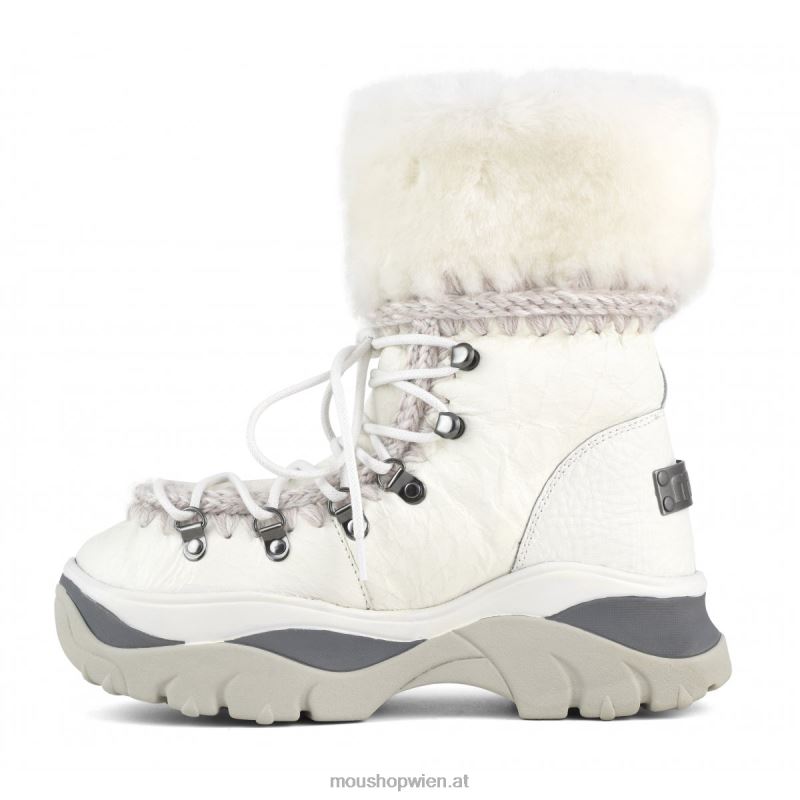 Frauen Eskimo Mountain klobiger Stiefel Mou P660X727 Wachsweiß