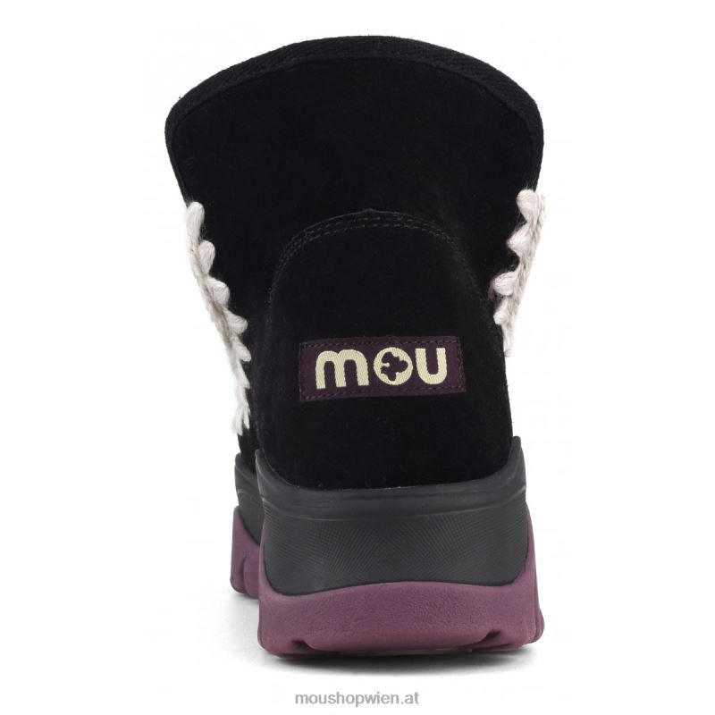 Frauen Klobiger Eskimo-Sneaker Mou P660X715 schwarz/lila Futter