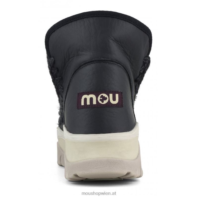 Frauen Klobiger Eskimo-Sneaker Mou P660X716 Nubuk schwarz
