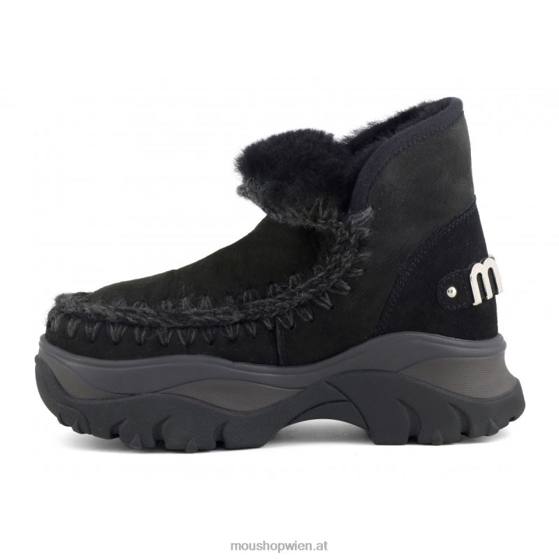 Frauen klobiger Sneaker Eskimo Mou P660X718 Schwarz