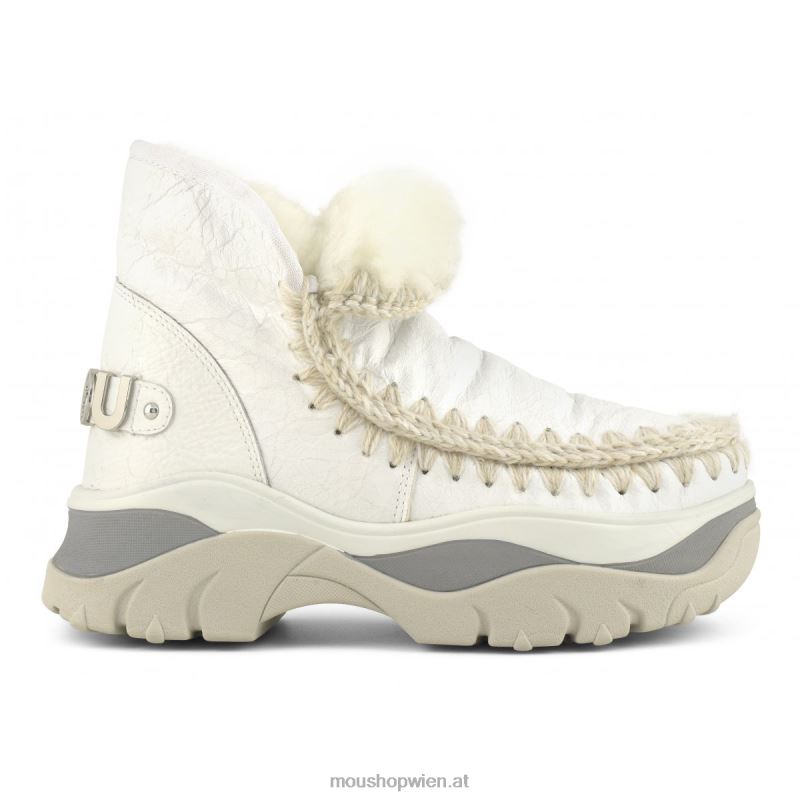 Frauen klobiger Sneaker Eskimo Mou P660X724 Wachsweiß