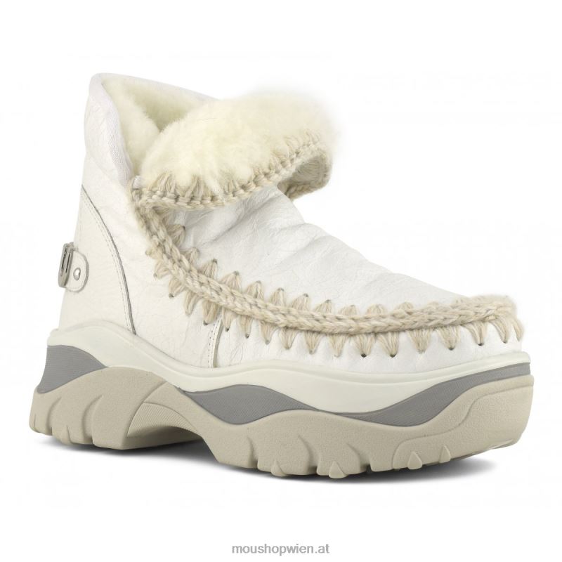 Frauen klobiger Sneaker Eskimo Mou P660X724 Wachsweiß