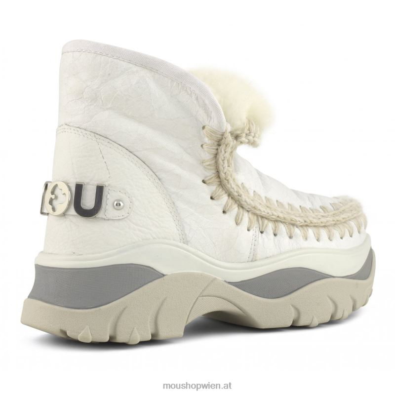 Frauen klobiger Sneaker Eskimo Mou P660X724 Wachsweiß