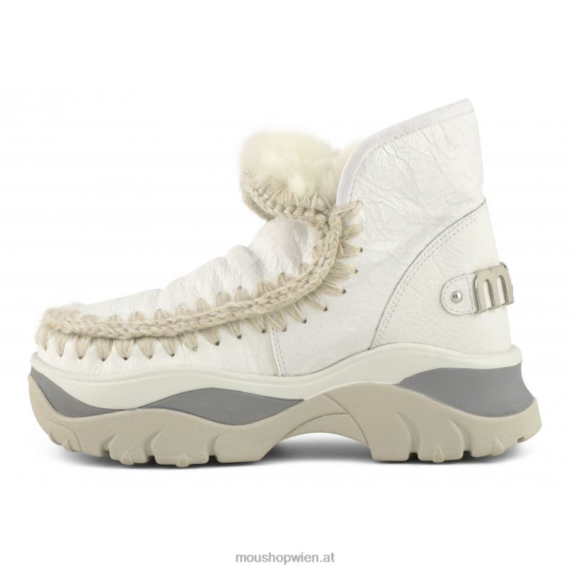 Frauen klobiger Sneaker Eskimo Mou P660X724 Wachsweiß