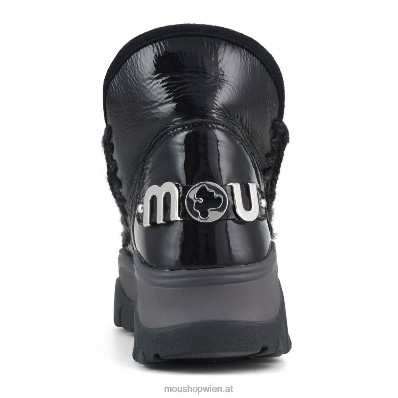 Frauen klobiger Sneaker Eskimo Mou P660X725 Lackschwarz