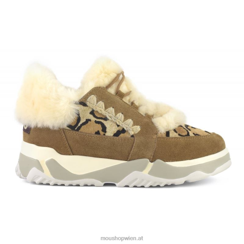 Frauen Eskimo-Schnürschuh Mou P660X707 Cognac