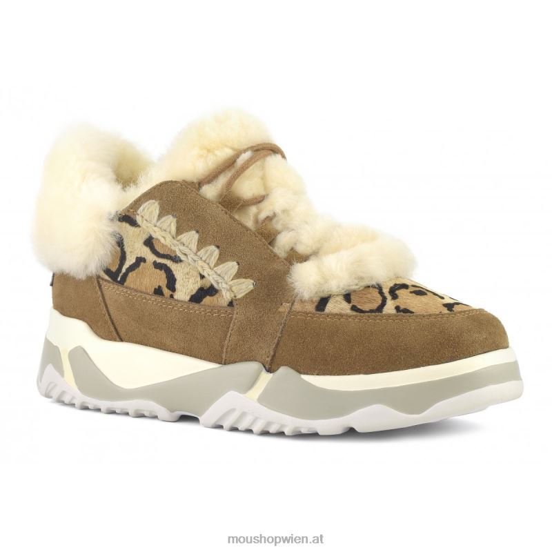 Frauen Eskimo-Schnürschuh Mou P660X707 Cognac