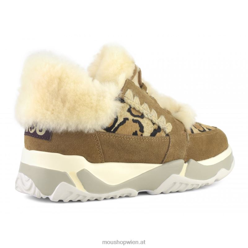 Frauen Eskimo-Schnürschuh Mou P660X707 Cognac