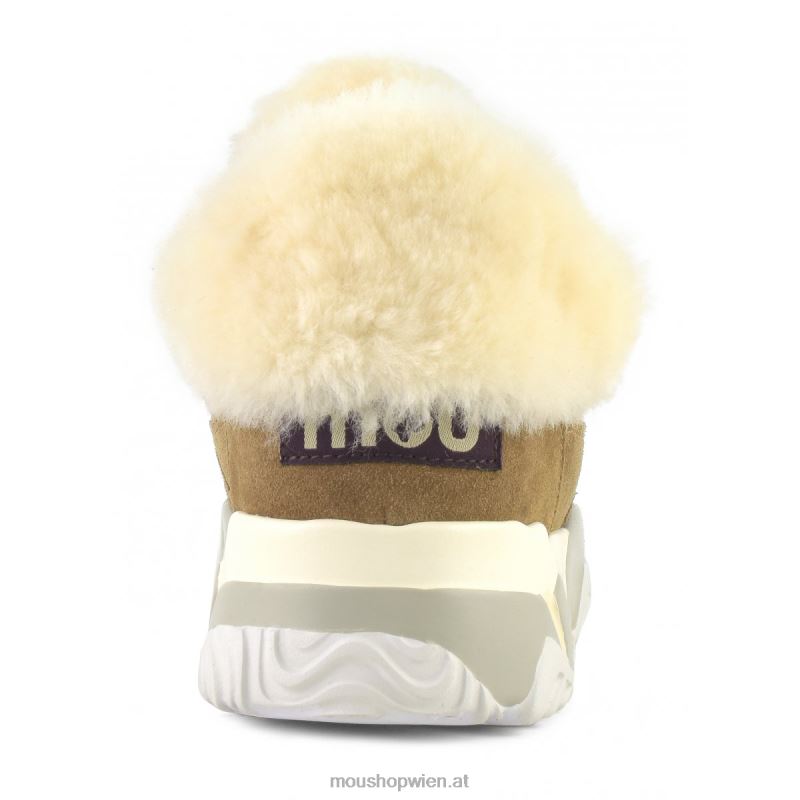 Frauen Eskimo-Schnürschuh Mou P660X707 Cognac