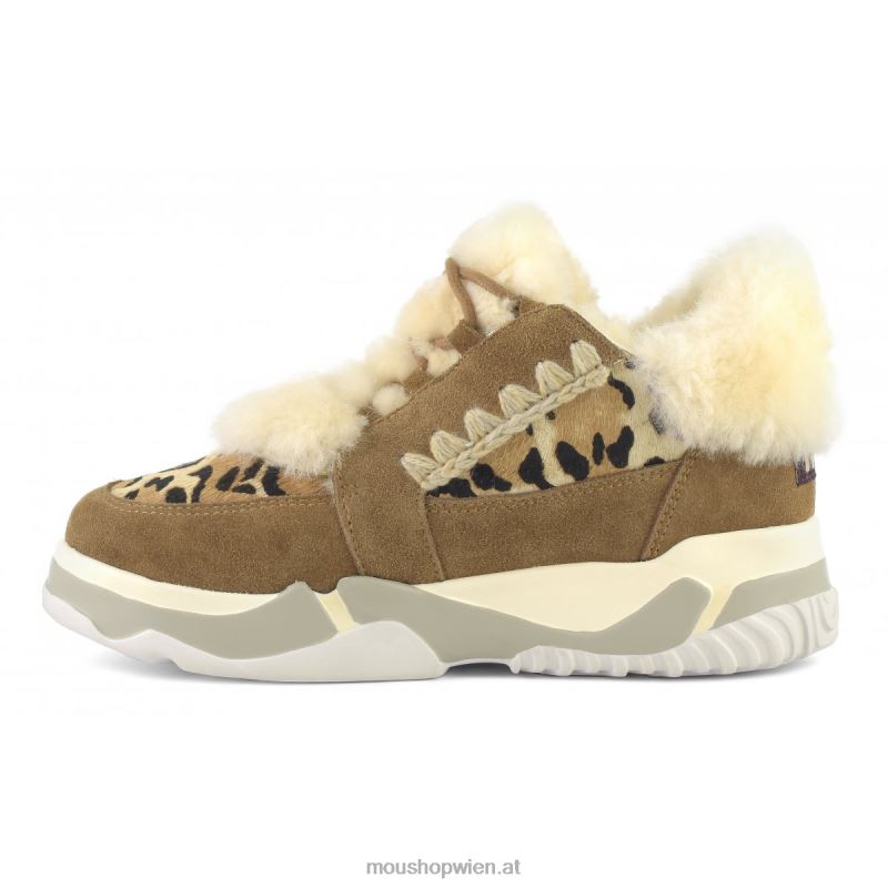 Frauen Eskimo-Schnürschuh Mou P660X707 Cognac