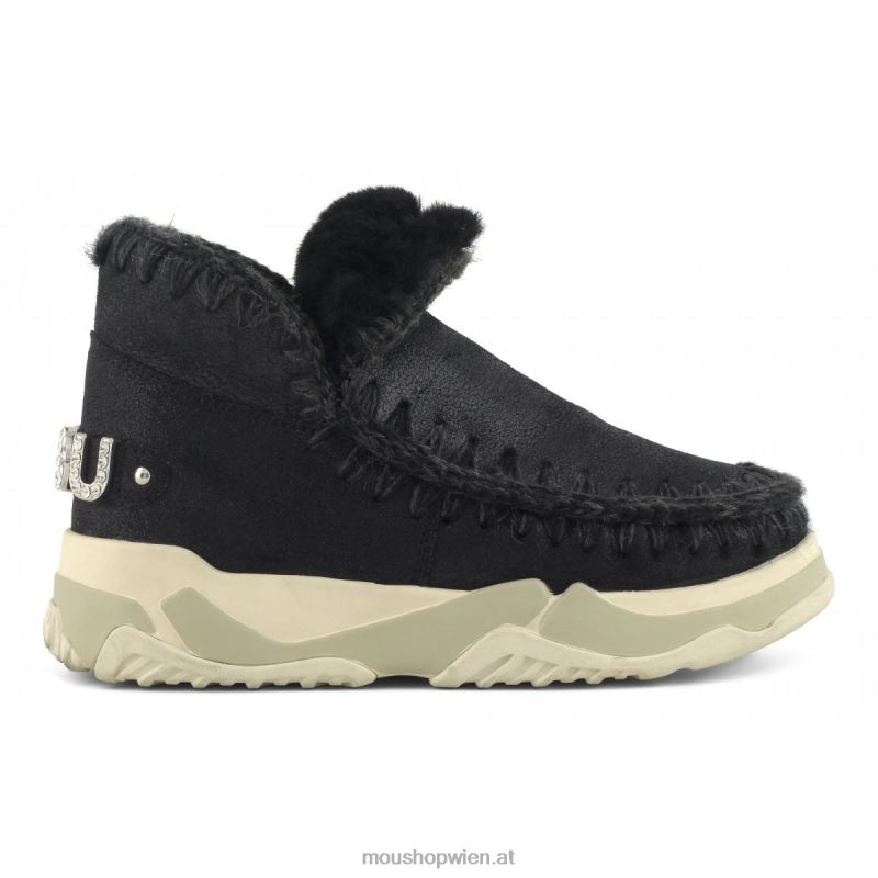 Frauen Eskimo-Trainer Mou P660X685 rissig schwarz/grau