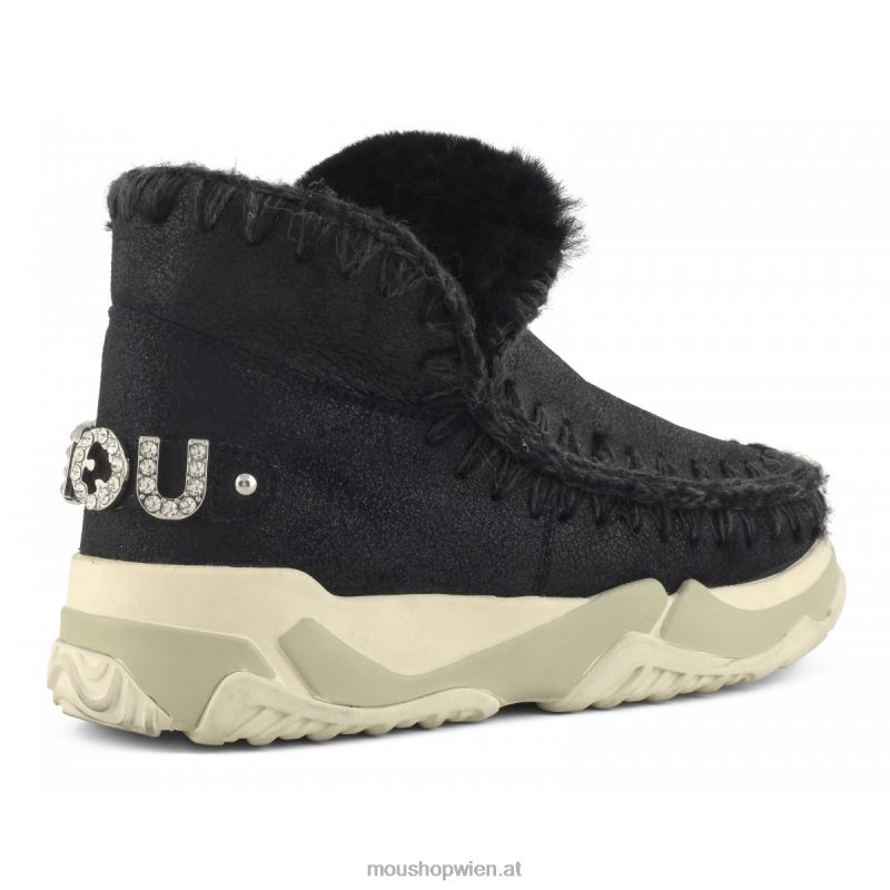 Frauen Eskimo-Trainer Mou P660X685 rissig schwarz/grau