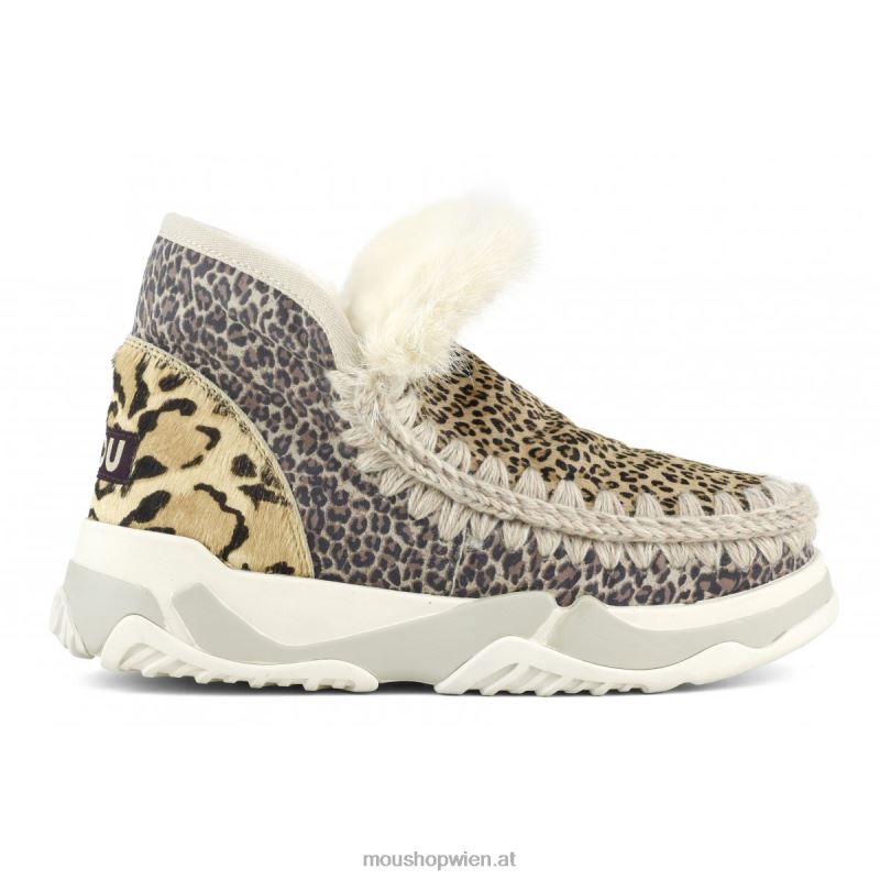 Frauen Eskimo-Trainer aus gemischtem Ponyfell Mou P660X688 Ponyfell kleiner Gepard Löwe