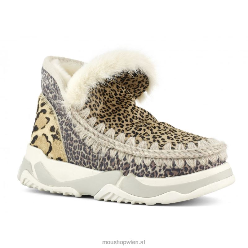 Frauen Eskimo-Trainer aus gemischtem Ponyfell Mou P660X688 Ponyfell kleiner Gepard Löwe