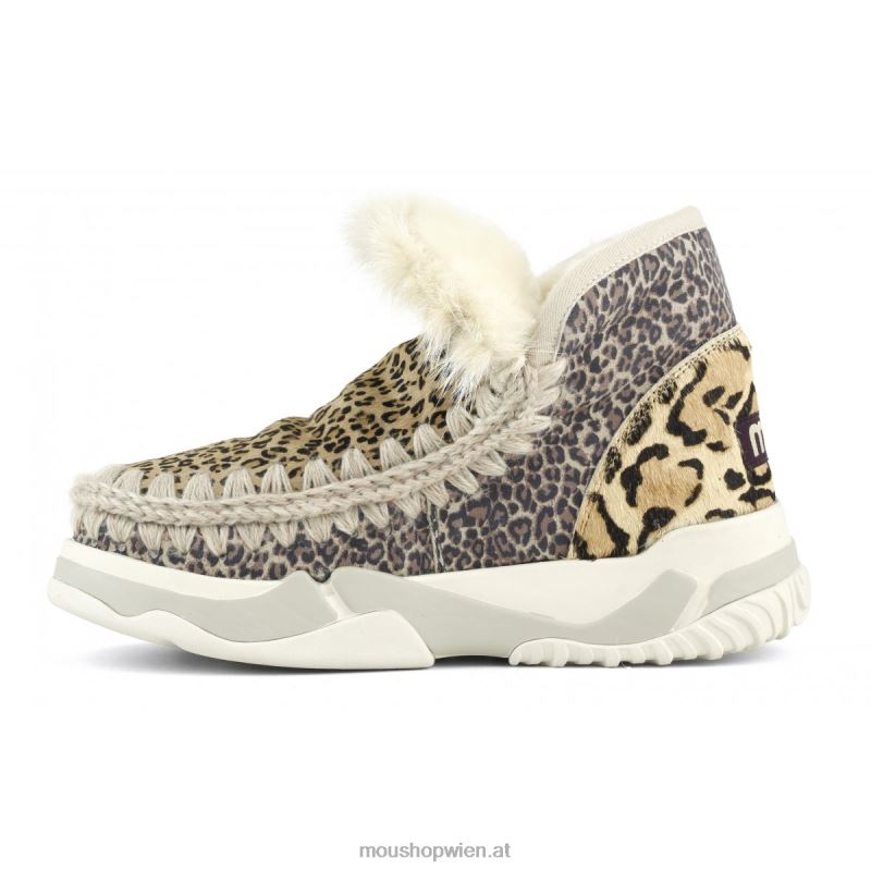 Frauen Eskimo-Trainer aus gemischtem Ponyfell Mou P660X688 Ponyfell kleiner Gepard Löwe