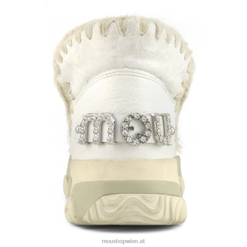 Frauen Eskimo-Trainer mit Strasssteinen Mou P660X693 Wachsweiß