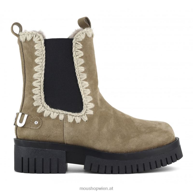 Frauen Eskimo-Kampfshorts Mou P660X346 Elefantengrau